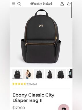Ebony Classic City Diaper Bag II